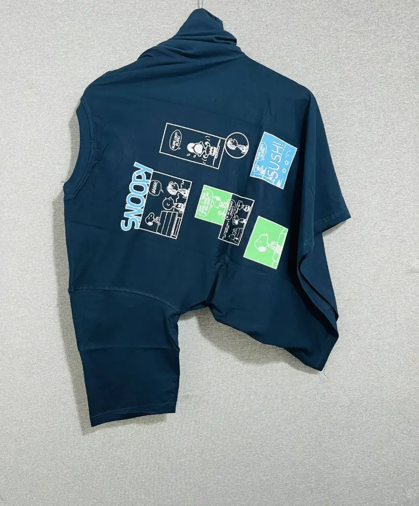ITEM CODE 8 BIO WASH PRINTED ROUND NECK T-SHIRT " M"