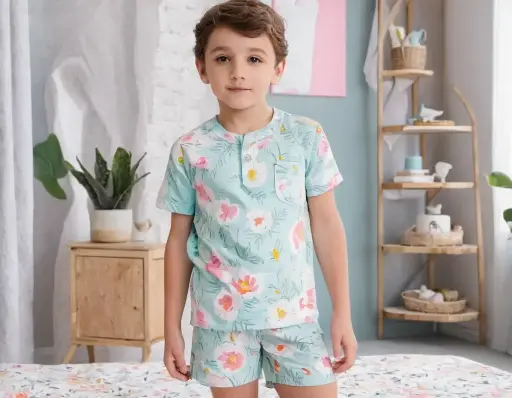 ITEM CODE 20 Kids Printed half sleeve t shirt with short " Size 26"