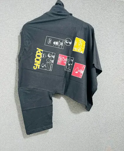 ITEM CODE 3 BIO WASH PRINTED ROUND NECK T-SHIRT "XL"
